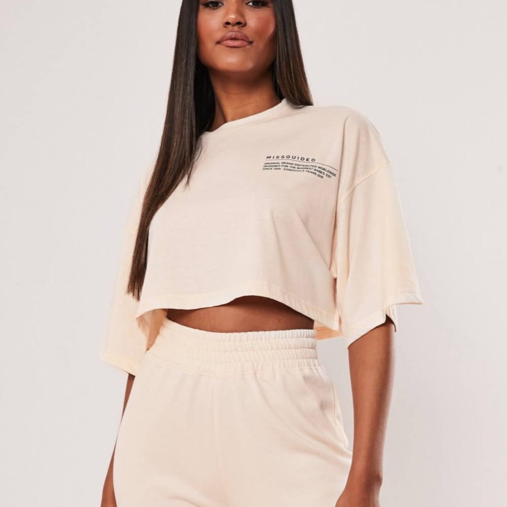 Missguided Sand Crop Top